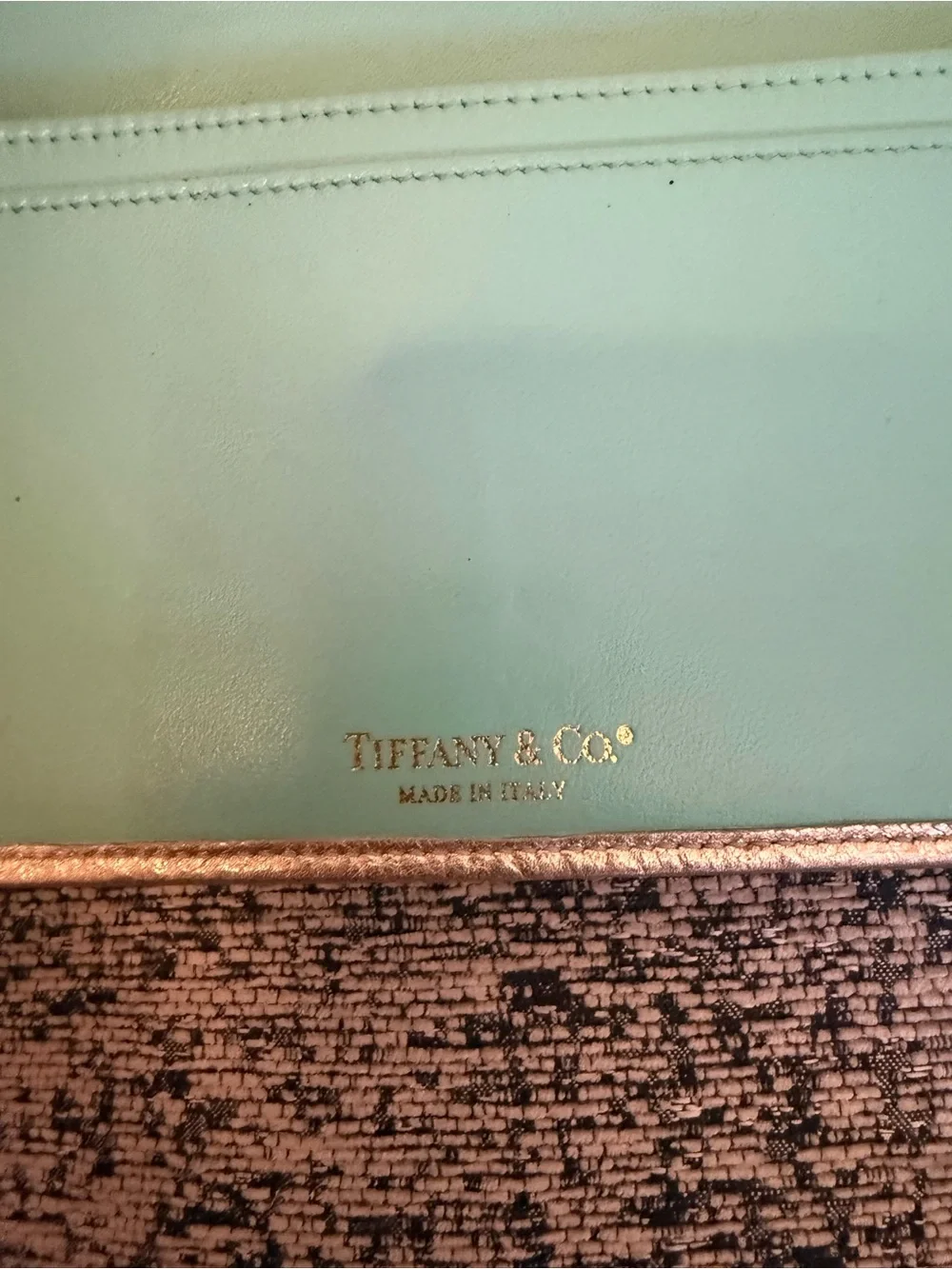 Tiffany & Co. Metallic Gold Leather Continental Wallet